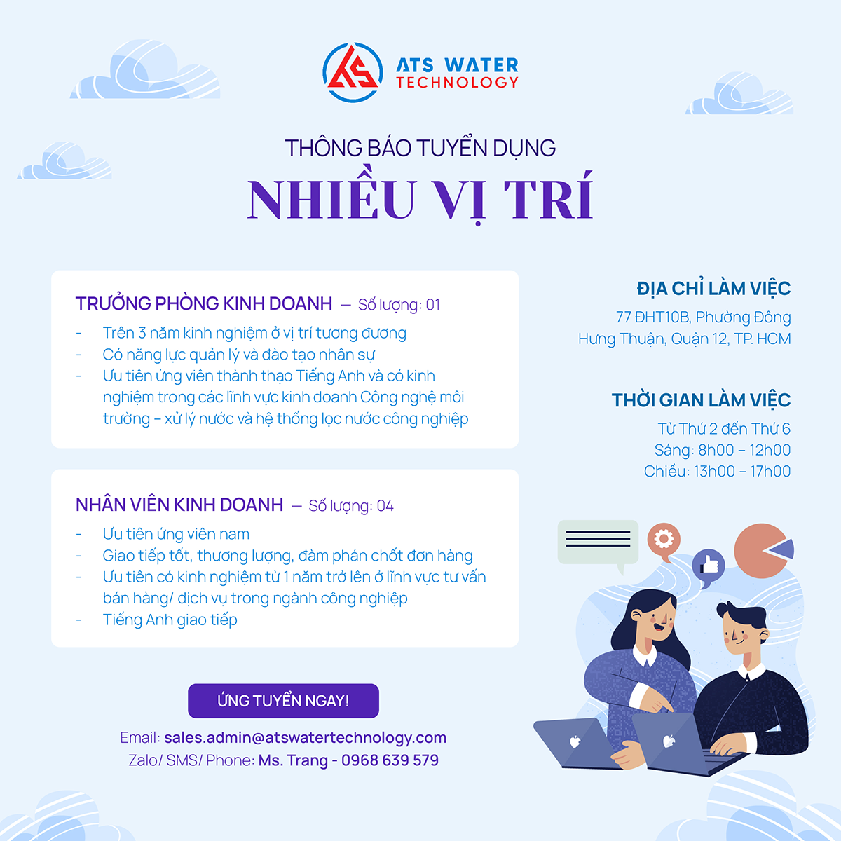 Tuyển dụng nhiều vị trí tháng 9/2024